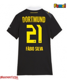 Borussia Dortmund Fabio Silva #21 Tricou Fotbal Replică 2026-27 Femei Deplasare Borussia Dortmund Fabio Silva #21 Tricou Fotbal Replică 2026-27 Femei Deplasare